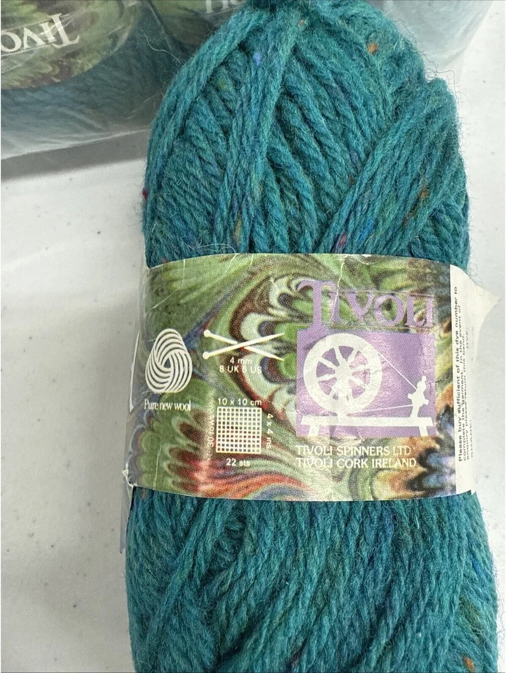 Tivoli ‘Tweed’ Yarn 100% Wool Made In Ireland Discont. 28 Skein Lot Shade 606